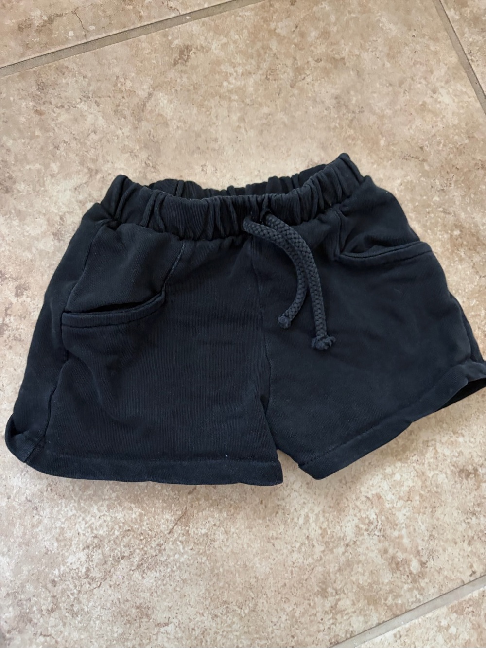 Black toddler Drawstring Casual Shorts